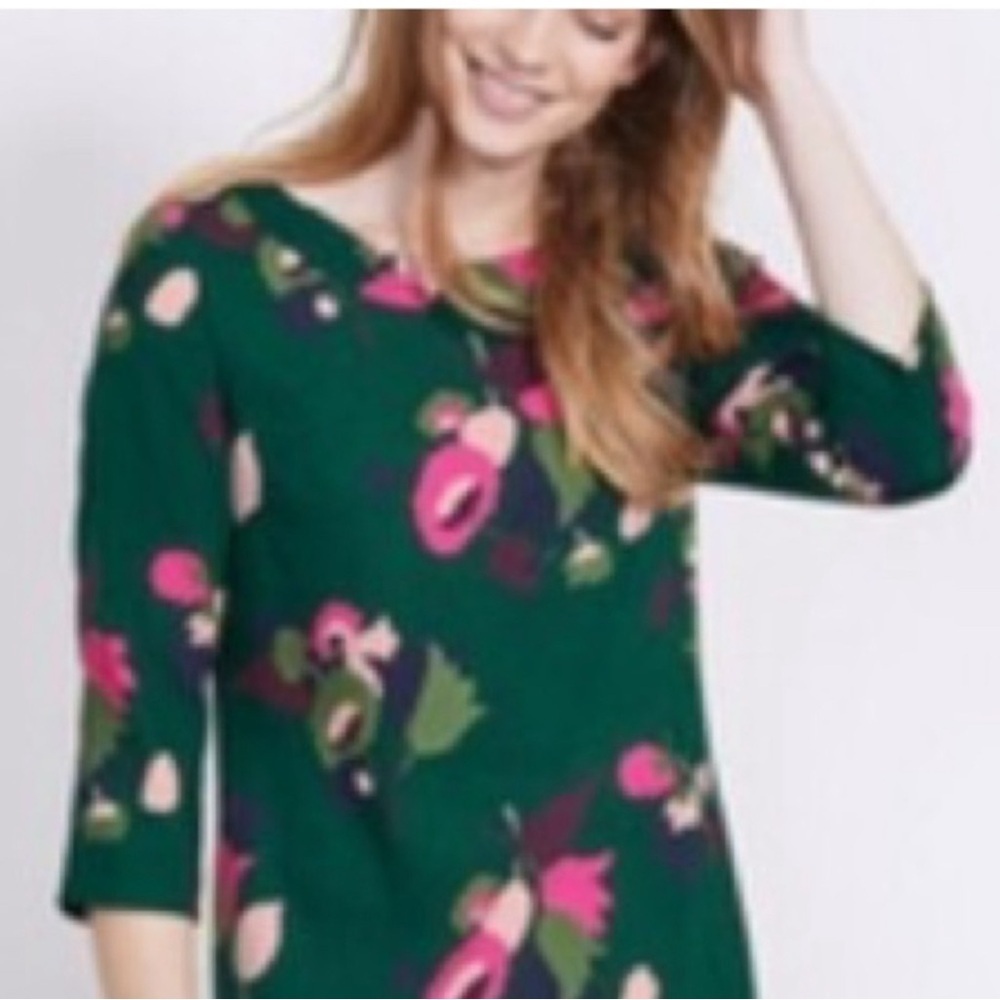 Boden Green Floral Blouse
